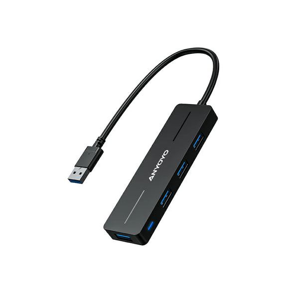 Anyoyo 4-Port USB 3.0 5Gbps Hub for Laptop