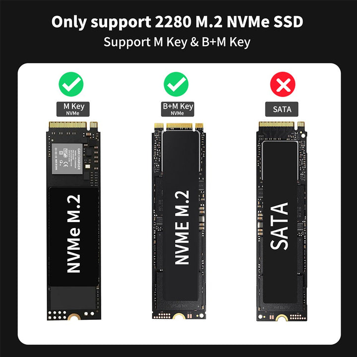 Anyoyo 40Gbps M.2 NVMe to USB C Built-in Fan SSD Enclosure