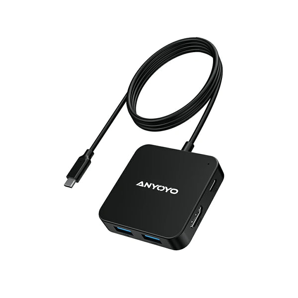 Anyoyo 6-in-1 USB C 3.0  Docking Station with 4K 30Hz HDMI 100W PD 4FT
