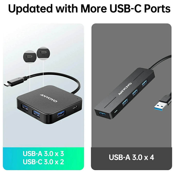 Anyoyo 6-in-1 USB C/A 3.0 Hub Docking Station
