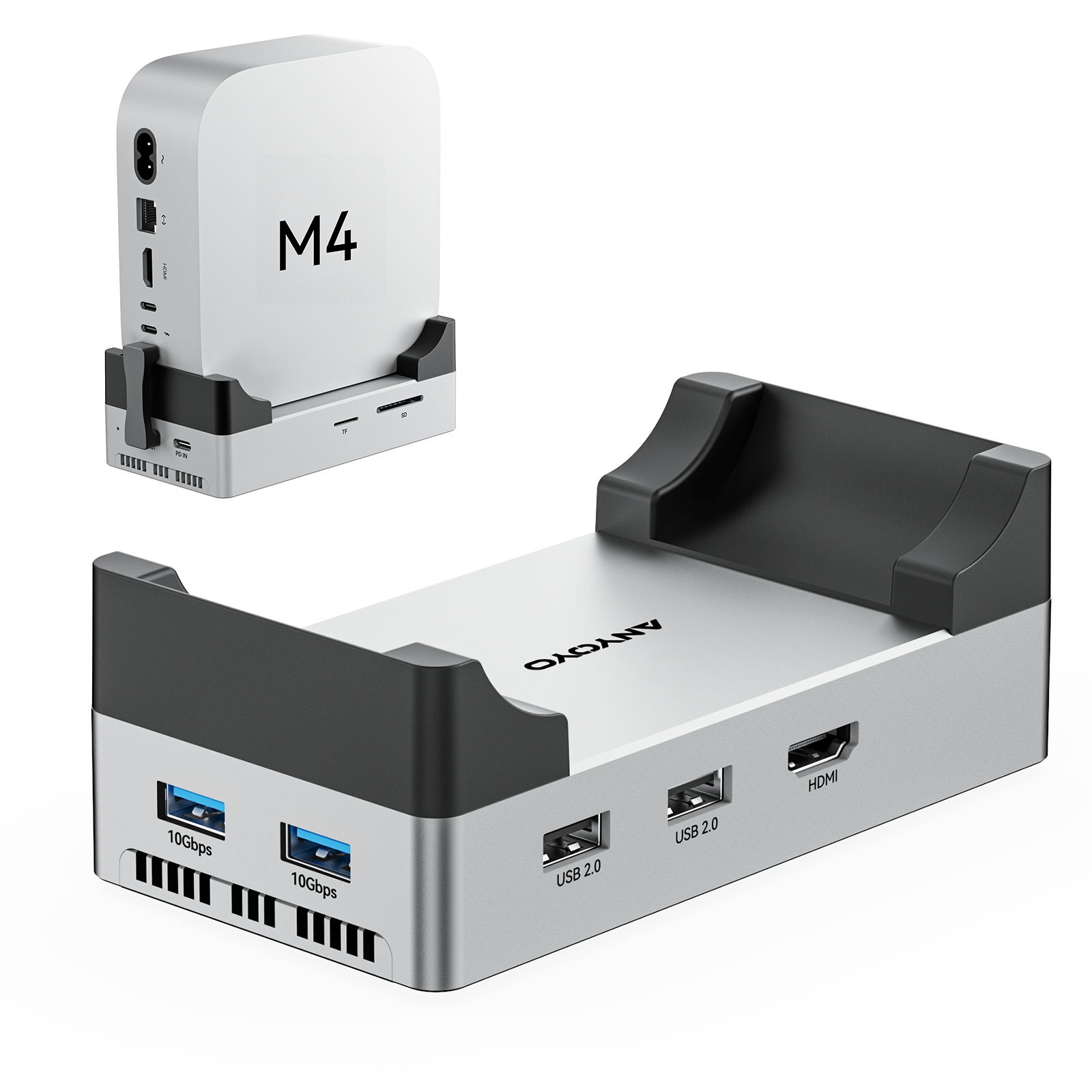 Anyoyo Mac Mini M4 Docking Station with 10Gbps NVMe M.2 SSD