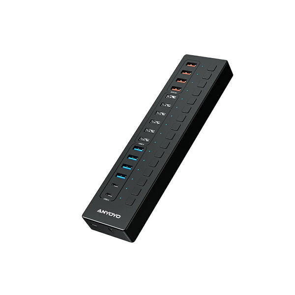 Anyoyo 16-Port 60W USB 3.0 Splitter Powered USB Hub