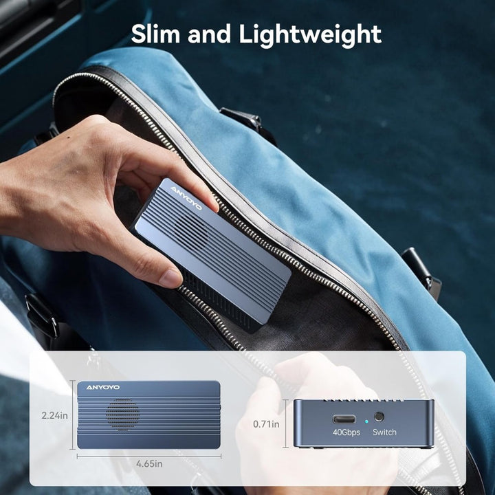 Anyoyo 40Gbps M.2 NVME SSD Enclosure with Cooling Fan