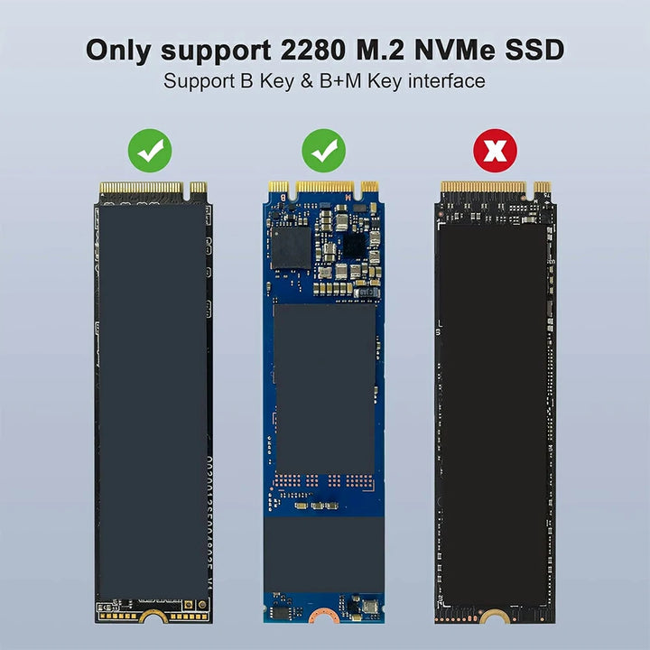 Ssd Shell Anyoyo 40Gbps M.2 NVMe to USB C Aluminum Alloy Shell SSD Enclosure ...