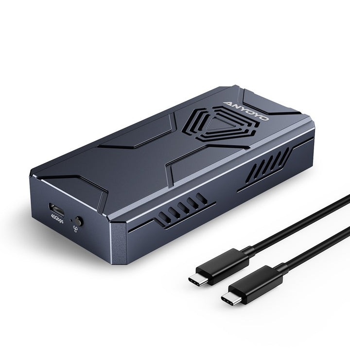 Anyoyo 40Gbps M.2 NVMe to USB C Built-in Fan SSD Enclosure