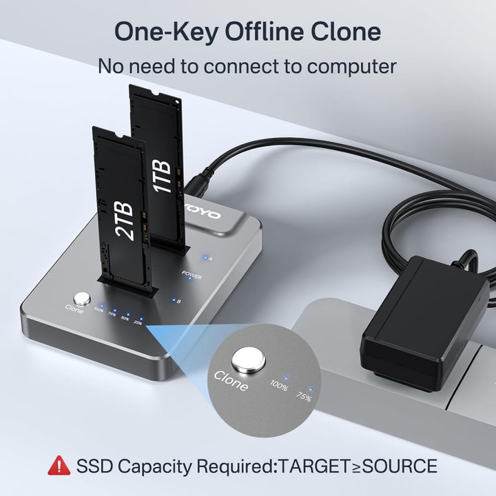 Anyoyo M.2 Duplicator Dual-Bay Offline Clone Enclosure