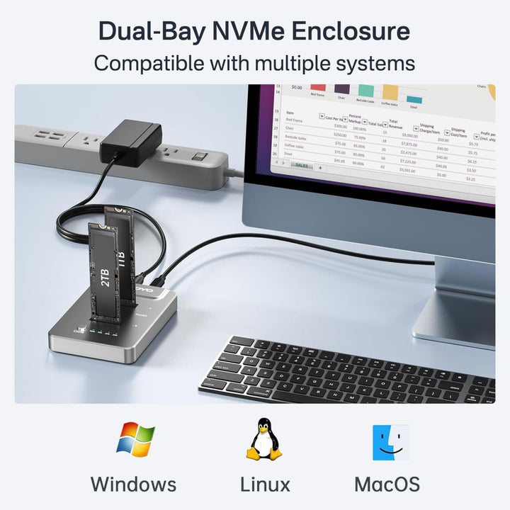 Anyoyo M.2 Duplicator Dual-Bay Offline Clone Enclosure
