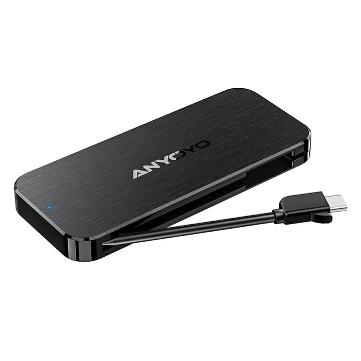 Anyoyo M.2 NVMe 10Gbps SSD Enclosure with Built-in Type-C Cable