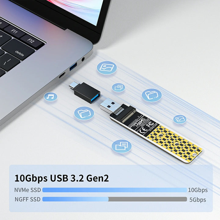 Anyoyo NVMe PCI-E M.2 to USB 3.1 Gen 2 Adapter