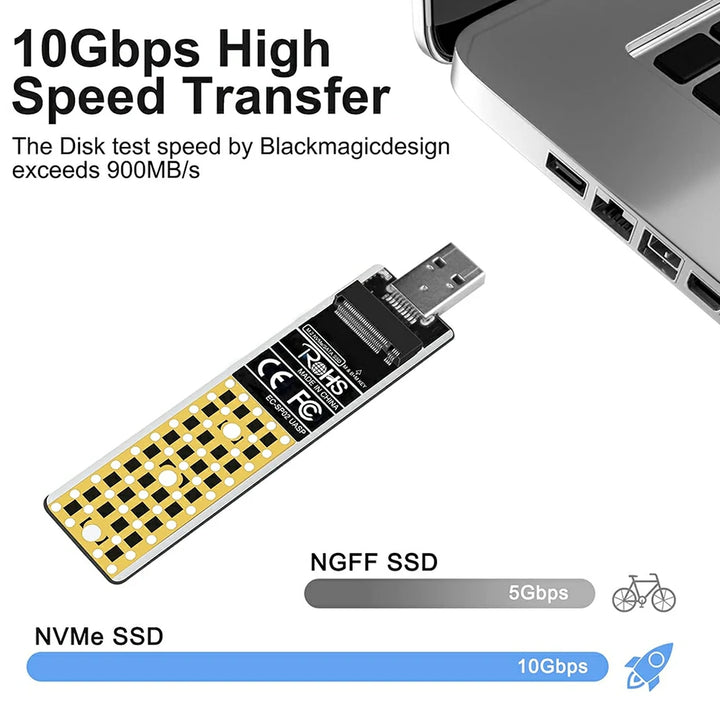 Anyoyo NVMe/SATA(NGFF) M.2 to USB 3.2 Gen 2 Adapter