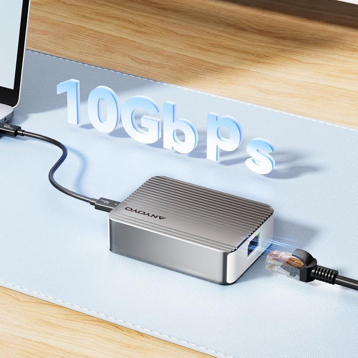 Anyoyo RJ45 10G Ethernet to USB-C 40Gbps Adapter