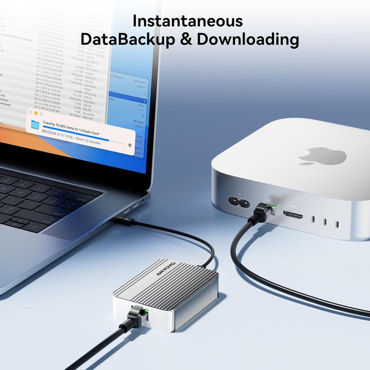 Anyoyo RJ45 10G Ethernet to USB-C 40Gbps Adapter