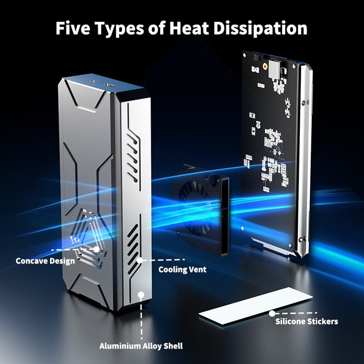Anyoyo 40Gbps M.2 NVMe to USB C Built-in Fan SSD Enclosure
