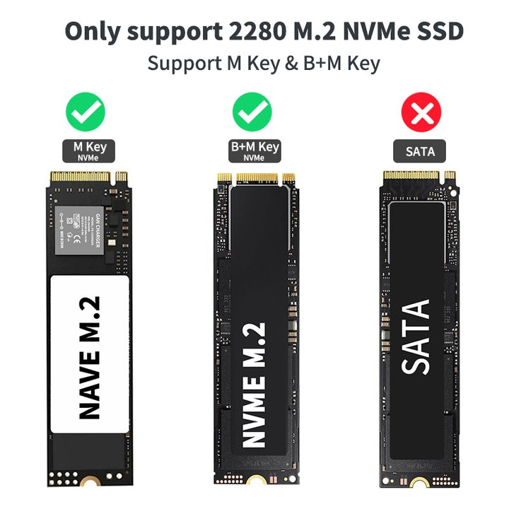 Anyoyo 40Gbps M.2 NVMe to USB C Built-in Fan SSD Enclosure