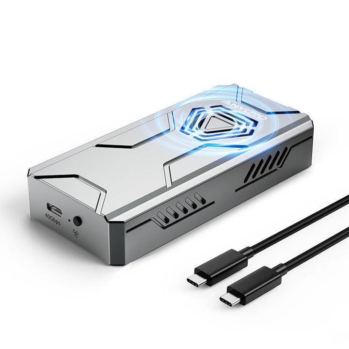 Anyoyo 40Gbps M.2 NVMe to USB C Built-in Fan SSD Enclosure