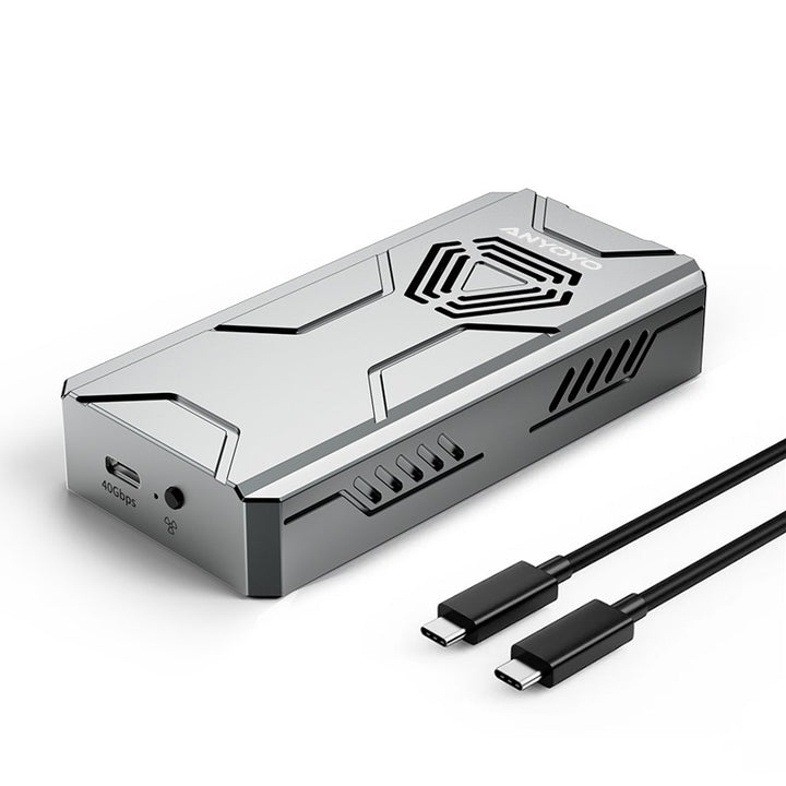 Anyoyo 40Gbps M.2 NVMe to USB C Built-in Fan SSD Enclosure