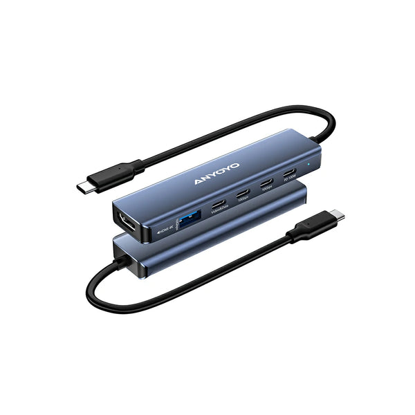 Anyoyo 6 in 1 4K@60Hz USB C Docking Station Multi-Port Converter