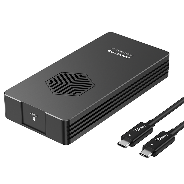 Anyoyo 80Gbps M.2 NVMe SSD Enclosure with Cooling Fan