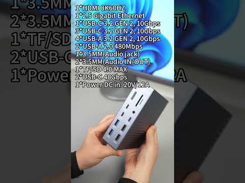 Anyoyo 21 Ports Thunderbolt 4 Dock Video